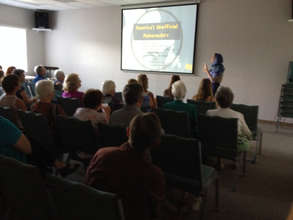 Deborah presenting to her church in Florida