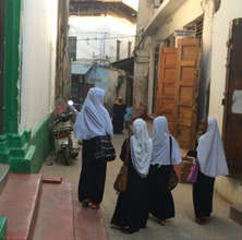 Zanzibari students make their way to school
