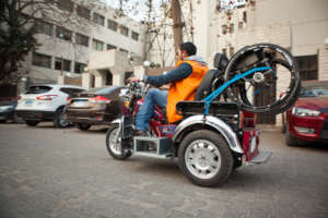 Mohamed on his way to Work