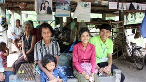 Volunteer Mr Vicheka in Prey Veng province