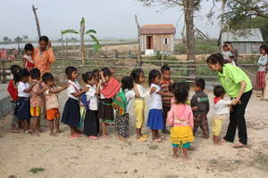 YS organising children's activities in Prey Veng