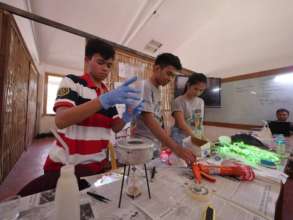 Students testing their work