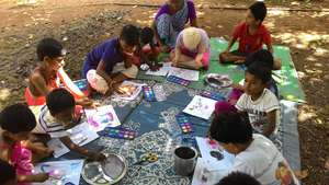 Children participating in the activity