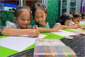 Friends in drawing class at our Arts Center