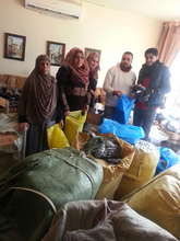 Preparing aid packages in Gaza City
