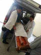 Receiving injured patient