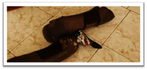 Her current prosthetic leg