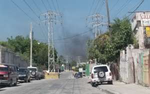 This is also Haiti now-streets silent, road blocks