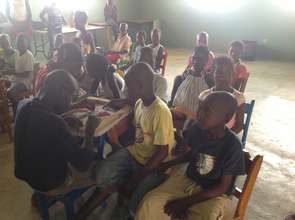 Children making art and crafts