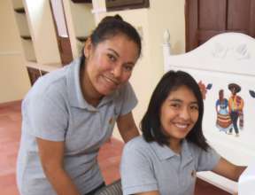 Elena Instructs Fellow Student