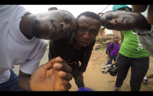 Arthur, Barmmy and Sessy checking the GoPro