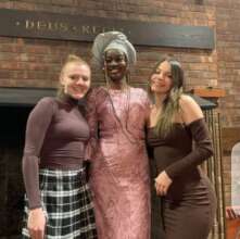 Mary with her classmates and teammates in New York