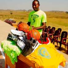 Camp gear before distribution.