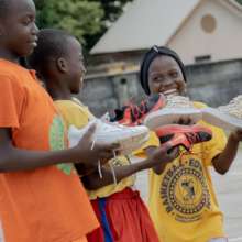 Even the girls got shoes.