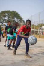 Young man learning the game at the clinic