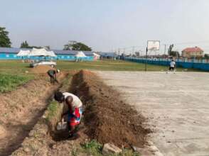 Excavation  going on for seating area.