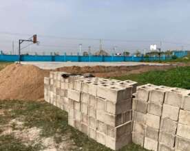 Block delivery at basketball court.