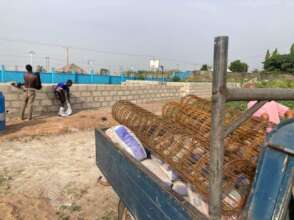 More delivery of material on renovation site.