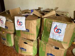 Over 1000 pairs of shoes arrive from Canada.