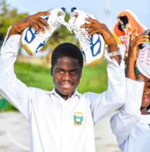 Shoes went around to over 50 kids.