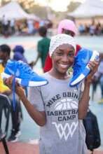 Faith with her shoes.