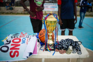 Medals and trophy for the winners