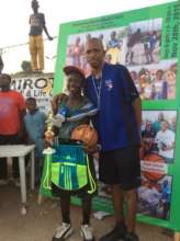 Most improved player with Coach Nelly