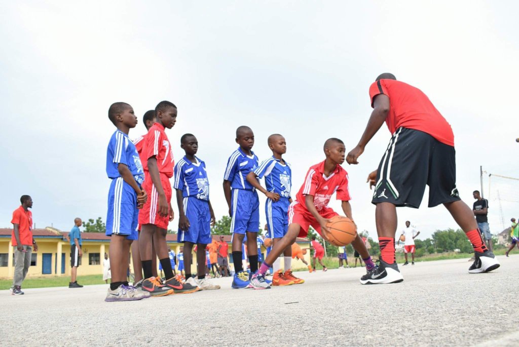 Basketball Clinic for 500 school kids in Nigeria