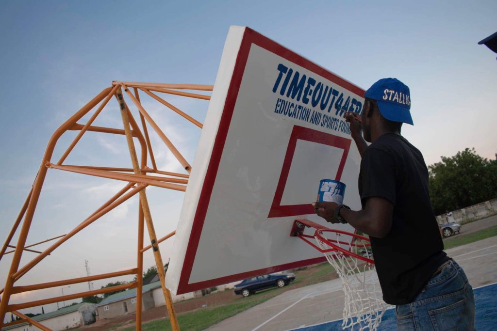 Basketball Clinic for 500 school kids in Nigeria