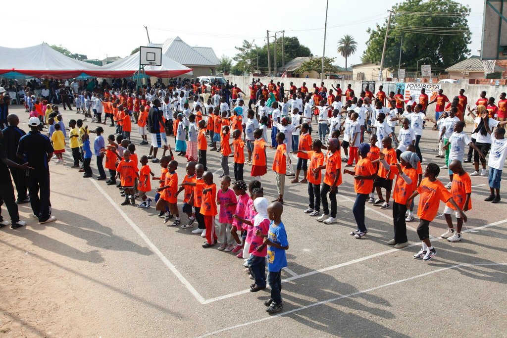 Basketball Clinic for 500 school kids in Nigeria