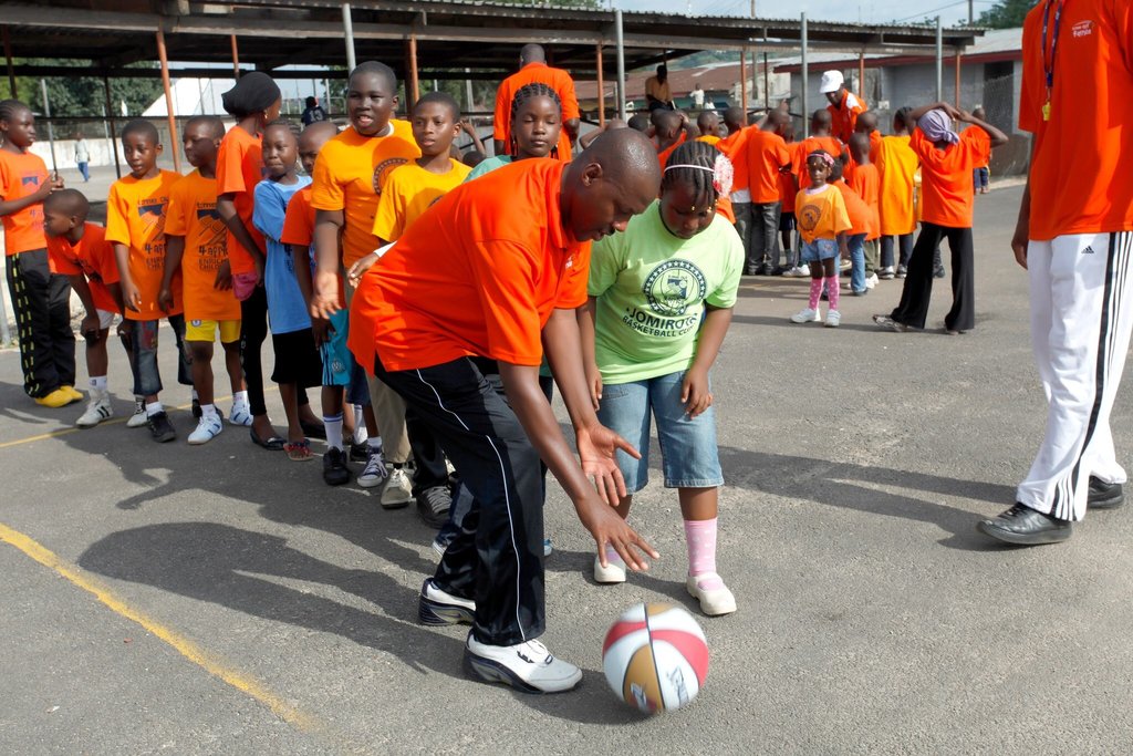 Basketball Clinic for 500 school kids in Nigeria