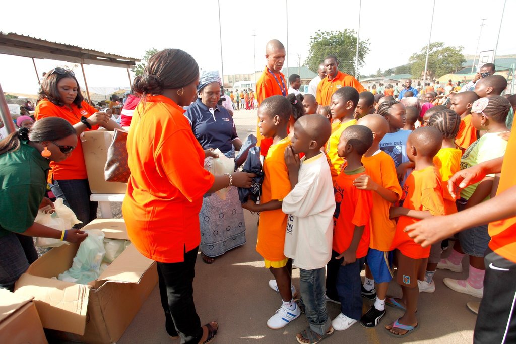 Basketball Clinic for 500 school kids in Nigeria