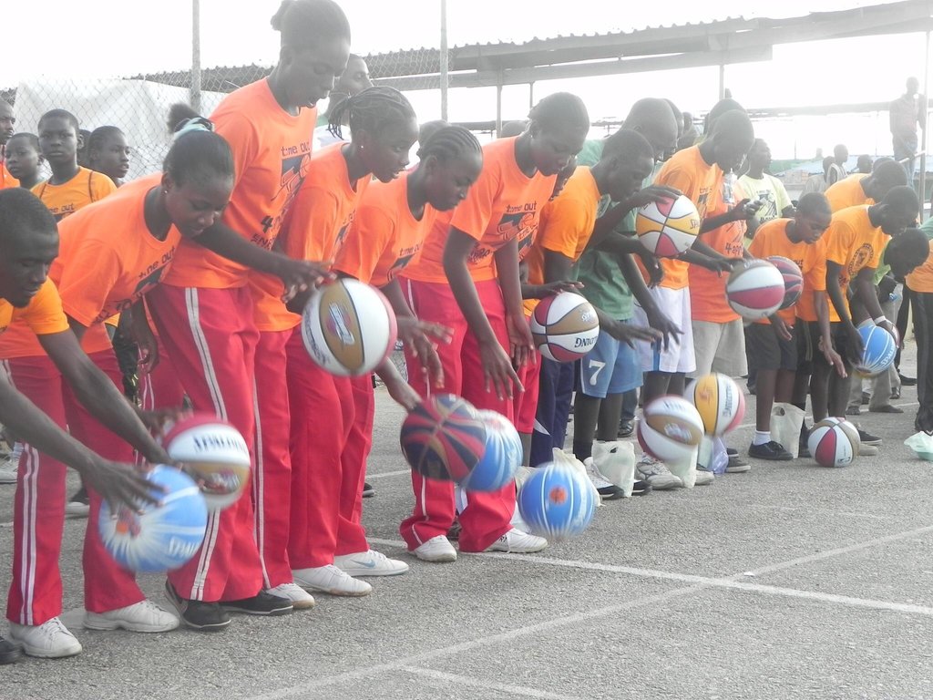 Basketball Clinic for 500 school kids in Nigeria