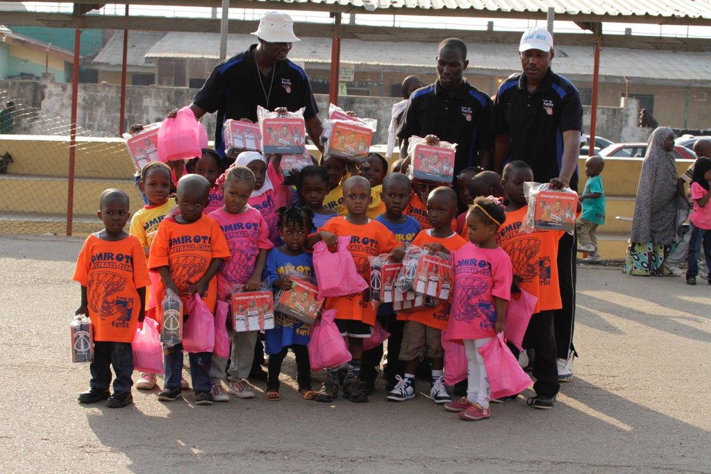 Basketball Clinic for 500 school kids in Nigeria