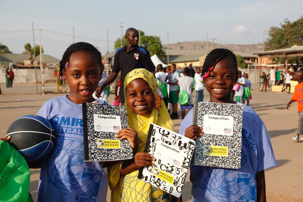 Basketball Clinic for 500 school kids in Nigeria