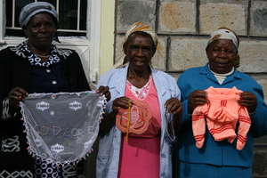 Grandmothers with handicrafts