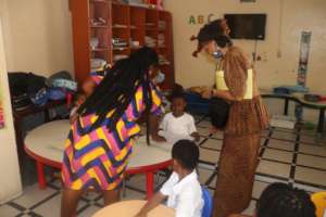 Execute  Director visits B.W. Harris's Pre-K Class