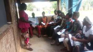 Instructor teaching Women's Manual