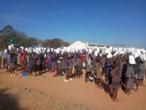 DISTRIBUTION OF MOSQUITO NETS - SIMGWAMBA SCHOOL