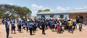 Mosquito net distribution - Maila Male school