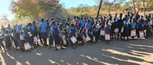 Mosquito net donation - Chipondo school