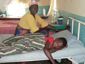 Young boy with malaria