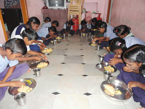 joyhome for children orphanage having breakfast