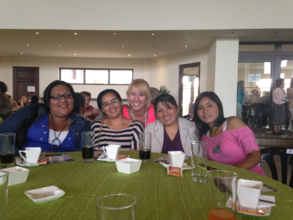 Fabiola, Paola, Sandy, Jobanna, Aracely at tea
