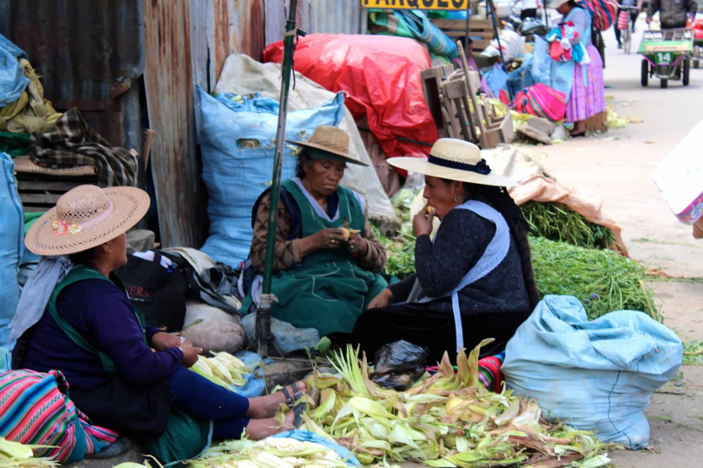 Vibrant colors of the Bolivian market