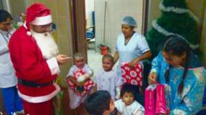 Santa emphasizing a point