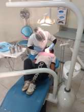 Dental Hygienist Shirley with Ensenarte patient