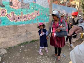 Children and Mother at Markina school