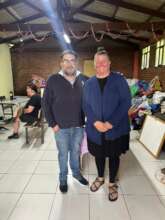 Connie Founder of Refugio Rafael with Alejandro