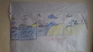 A student storyboard about Hicatee nesting.
